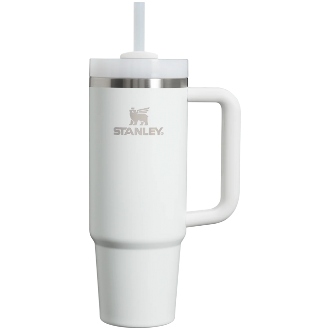 Термокружка STANLEY QUENCHER H2.0 0,88L с трубочкой белая 10-11912-083